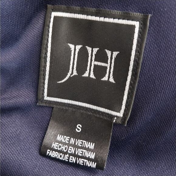 JH! BOLD PLAID NAVY, RUST, WHITE BELL SLEEVE SHIFT STYLE DRESS, SO PRETTY! SZ 8 - Picture 8 of 10